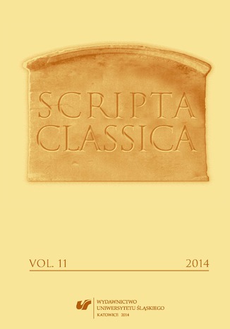 Scripta Classica. Vol. 11 red. Tomasz Sapota, red. Anna Szczepaniak - okladka książki