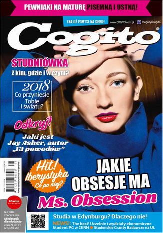 Cogito nr 1 (523) Styczeń 2018 Ola Siewko - okladka książki