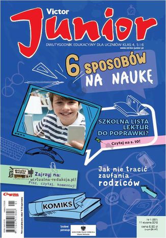 Victor Junior nr 1 (351) 11 stycznia 2018 Ewa Mackiewicz - okladka książki