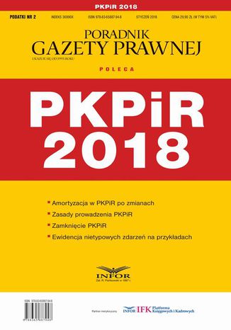 PKPiR 2018 Infor Pl - okladka książki