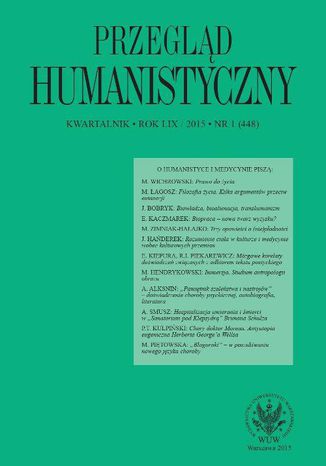 Przegląd Humanistyczny 2015/1 (448) Andrzej Kołakowski - okladka książki