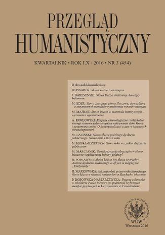 Przegląd Humanistyczny 2016/3 (454) Marek Łaziński - okladka książki