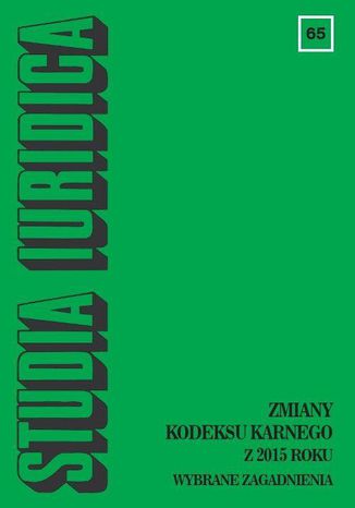 Studia Iuridica, nr 65 Małgorzata Król-Bogomilska - okladka książki