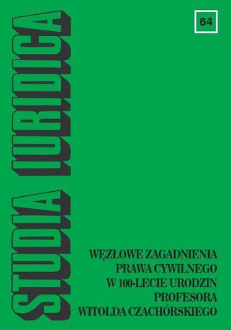 Studia Iuridica, nr 64 Adam Brzozowski, Dorota Krekora-Zając - okladka książki