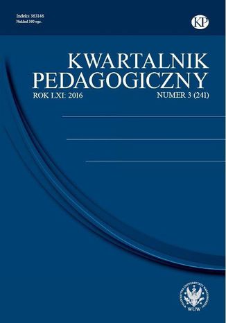 Kwartalnik Pedagogiczny 2016/3 (241) Rafał Godoń - okladka książki