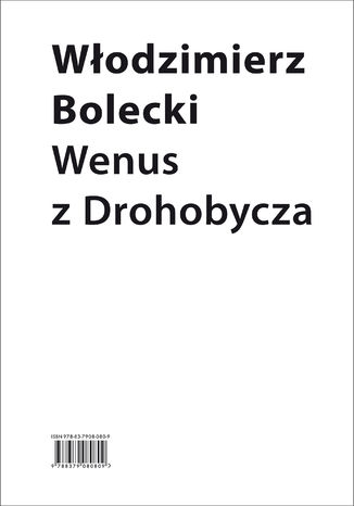 Wenus z Drohobycza Włodzimierz Bolecki - okladka książki