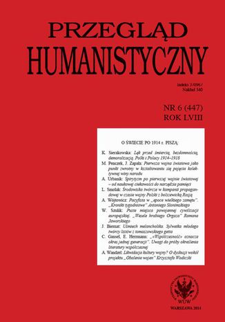 Przegląd Humanistyczny 2014/6 (447) Grażyna Szelągowska - okladka książki