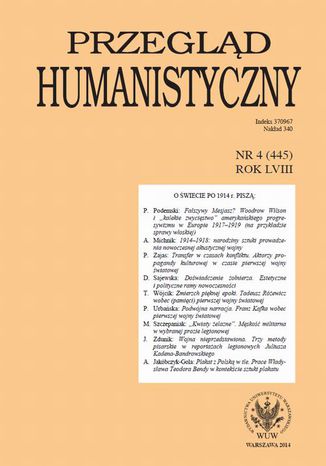 Przegląd Humanistyczny 2014/4 (445) Grażyna Szelągowska - okladka książki