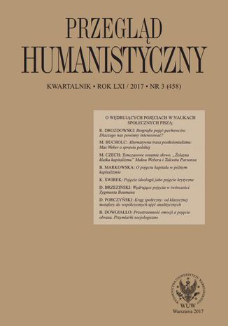 Przegląd Humanistyczny 2017/3 (458) Marta Bucholc - okladka książki