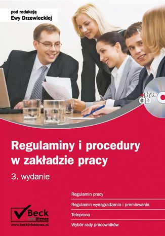 Regulaminy i procedury w zakładzie pracy Ewa Drzewiecka - okladka książki