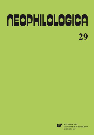 "Neophilologica" 2017. Vol. 29: Études sémantico-syntaxiques des langues romanes red. Wiesław Banyś, red. Beata Śmigielska - okladka książki