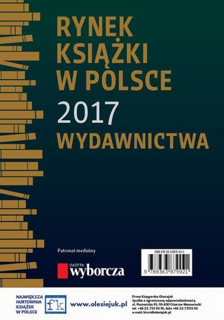 Rynek książki w Polsce 2017. Wydawnictwa Praca zbiorowa - okladka książki