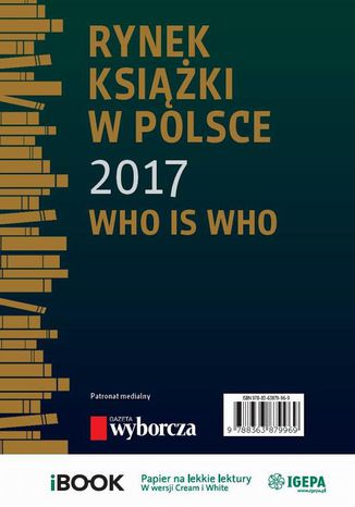Rynek książki w Polsce 2017. Who is who Piotr Dobrołęcki, Ewa Tenderenda-Ożóg - okladka książki