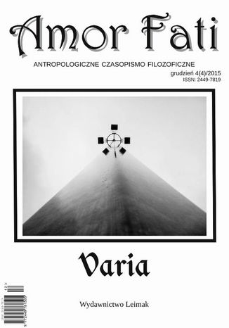 Amor Fati 4(4)/2015  Varia Kamil M. Wieczorek - okladka książki