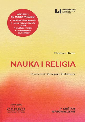 Nauka i religia. Krótkie Wprowadzenie 16 Thomas Dixon - okladka książki