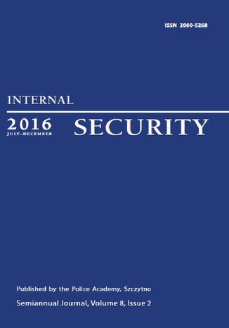 Internal Security (July-December 2016) Vol. 8/2/2016 Praca zbiorowa - okladka książki