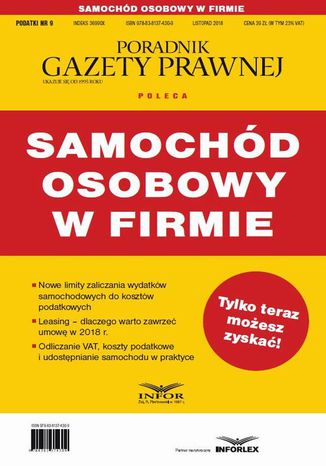 Samochód osobowy w firmie Praca zbiorowa - okladka książki