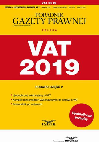 Vat 2019 Praca zbiorowa - okladka książki