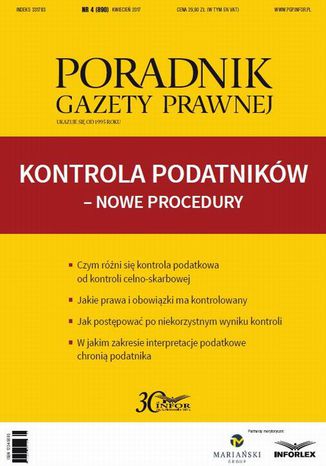 Kontrola podatników  nowe procedury (PGP 4/2017) Praca zbiorowa - okladka książki