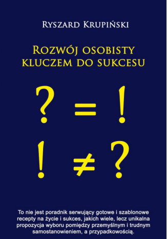 Rozwój osobisty kluczem do sukcesu Ryszard Krupiński - audiobook CD