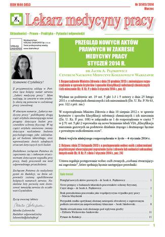 Lekarz Medycyny Pracy on-line Dr Jacek A. Piątkiewicz - okladka książki