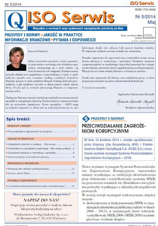ISO serwis on-line Wszystko o normach i systemach zarządzania jakością on-line Zespół autorów, pod redakcją mgr. inż. Marka Muchy - okladka książki