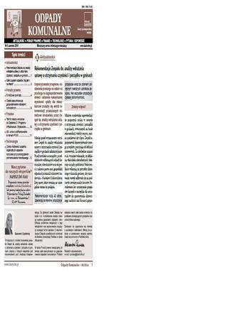 Odpady komunalne on-line Aktualności - Prawo - Finanse Zespół autorów - specjalistów w zakresie gospodarki odpadami komunalnymi, prawa i technologii - okladka książki