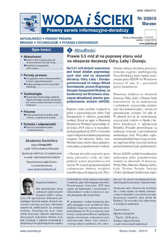 Woda i ścieki on-line nr 2/2015 Zespół autorów-specjalistów w zakresie prawa oraz gospodarki wodnej i ściekowej - okladka książki