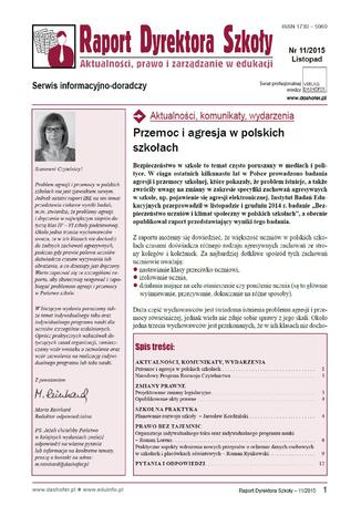 Raport Dyrektora Szkoły on-line ONNRDS 11/2014 opracowanie zbiorowe - okladka książki