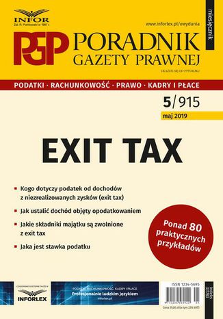 Exit tax Praca zbiorowa - okladka książki