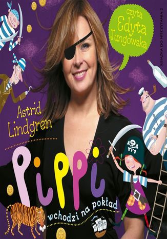 Pippi wchodzi na pokład Astrid Lindgren - okladka książki