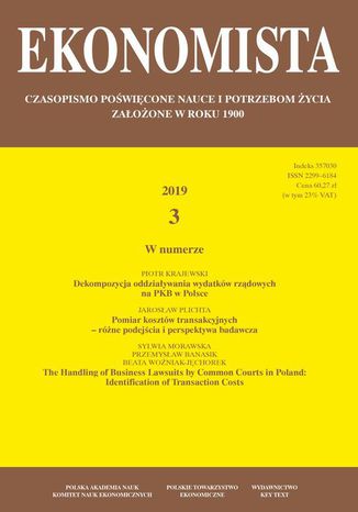 Ekonomista 2019 nr 3 Praca zbiorowa - okladka książki