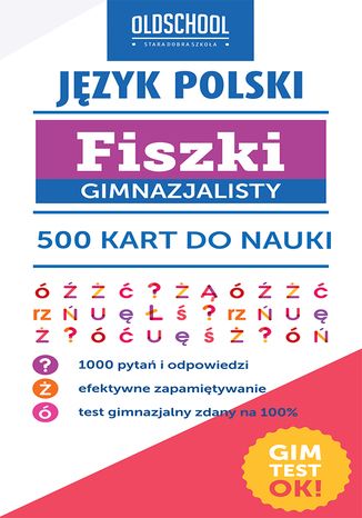 Język polski. Fiszki gimnazjalisty. 500 kart do nauki Paweł Pokora - okladka książki