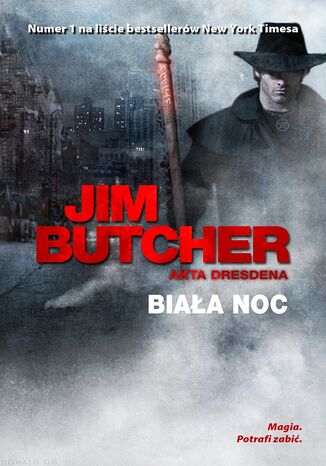 Biała noc Jim Butcher - okladka książki
