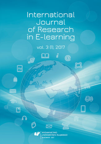 "International Journal of Research in E-learning" 2017. Vol. 3 (1) red. Antonio dos Reis, Josef Malach, Nataliia Morze, Tatiana Noskova, Eugenia Smyrnova-Trybulska - okladka książki