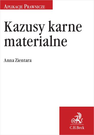 Kazusy karne materialne Anna Zientara - okladka książki