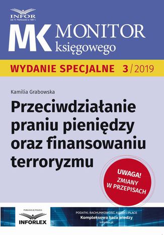 Przeciwdziałanie praniu pieniędzy oraz finansowaniu terroryzmu Kamilia Grabowska - okladka książki