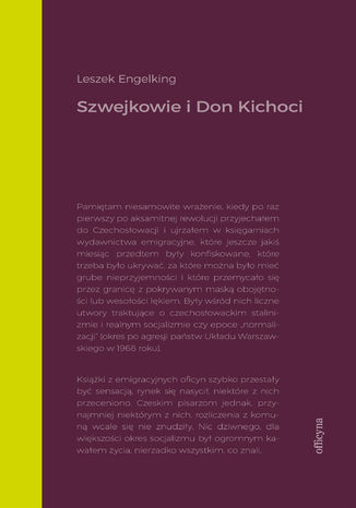 Szwejkowie i Don Kichoci Leszek Engelking - okladka książki