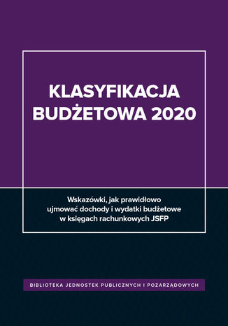 Klasyfikacja budżetowa 2020 Barbara Jarosz - okladka książki