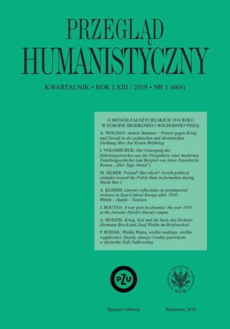 Przegląd Humanistyczny 2019/1 (464) Alina Molisak, Jagoda Wierzejska - okladka książki