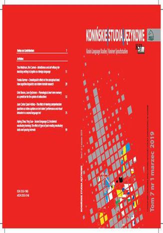 Konińskie Studia Jezykowe Tom 7 Nr 1 2019 Mirosław Pawlak - okladka książki