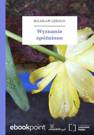 Wyznanie spóźnione Bolesław Leśmian - okladka książki