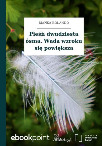 Pieśń dwudziesta ósma. Wada wzroku się powiększa Bianka Rolando - okladka książki