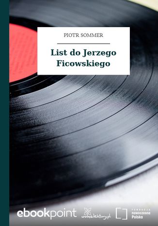 List do Jerzego Ficowskiego Piotr Sommer - okladka książki