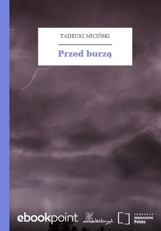 Przed burzą Tadeusz Miciński - okladka książki