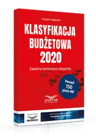 Klasyfikacja Budżetowa 2020 Krystyna Gąsiorek - okladka książki