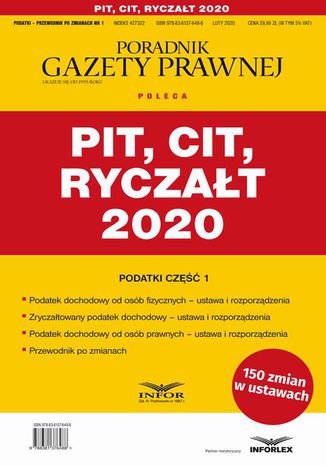 PIT CIT Ryczałt 2020 Praca zbiorowa - okladka książki