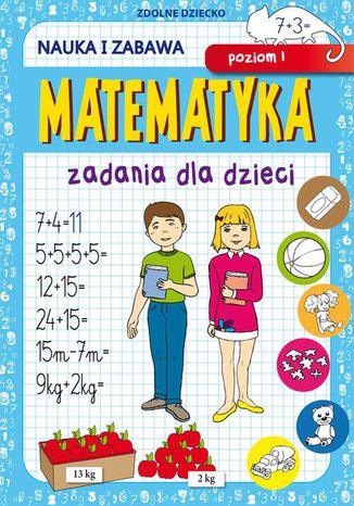 Matematyka Zadania dla dzieci Poziom 1 Beata Guzowska - okladka książki