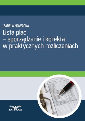 Lista płac - sporządzanie i korekta Aldona Salamon - okladka książki