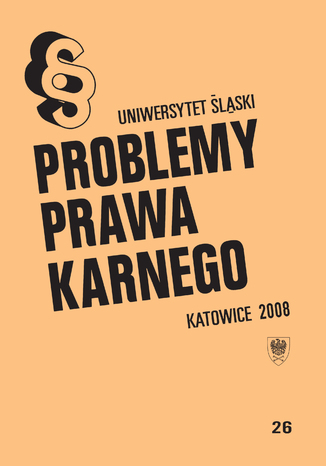 Problemy Prawa Karnego. T. 26 red. Kazimierz Marszał - okladka książki